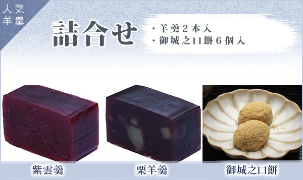 詰合せ 羊羹2本入/御城之口餅6個入
